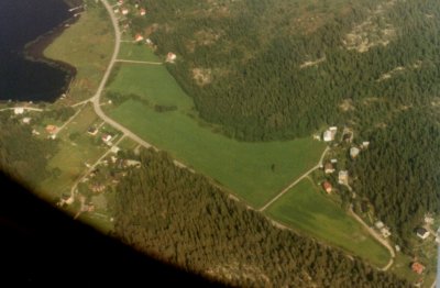 Flygfoto över Sörviknen, Marieberg 1991